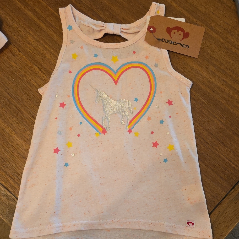 Kids Unicorn Tank Top - Pink
